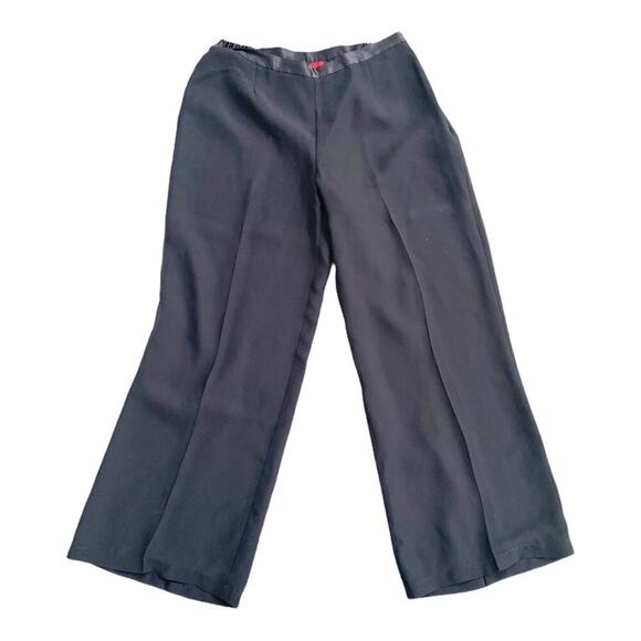 JS Collections Petite Wide Leg Formal Pants Black Wedding Cocktail 14 Petite 14P - Picture 1 of 9